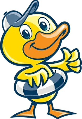 The All Dry duck mascot